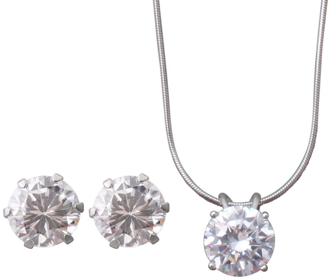 Set - Cubic zirconia blanche