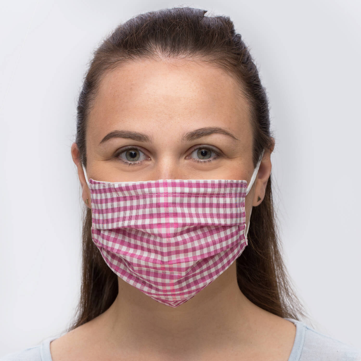 Mundbedeckung - Pink Checks