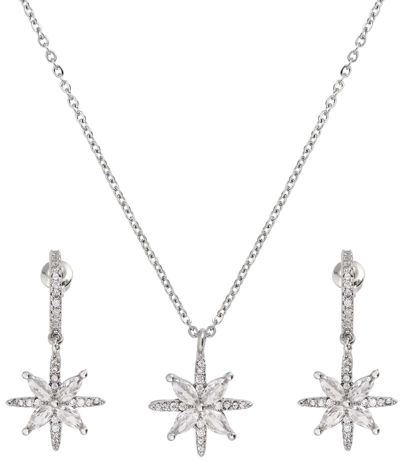 Parure - Floral Silver