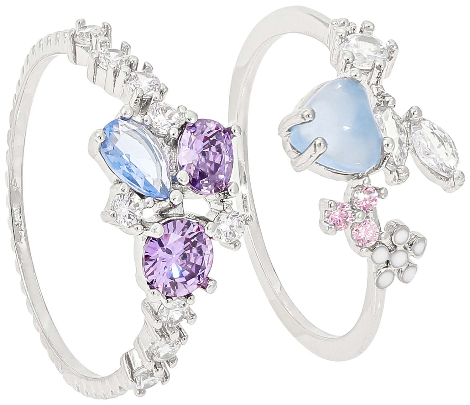 Ring-Set - Floral Duo
