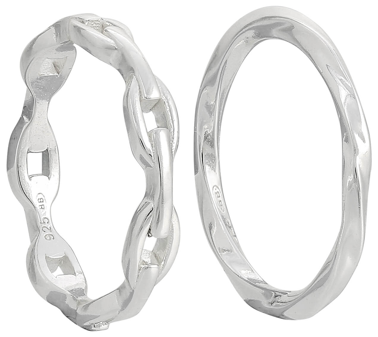 Set de anillos - Silver Twist