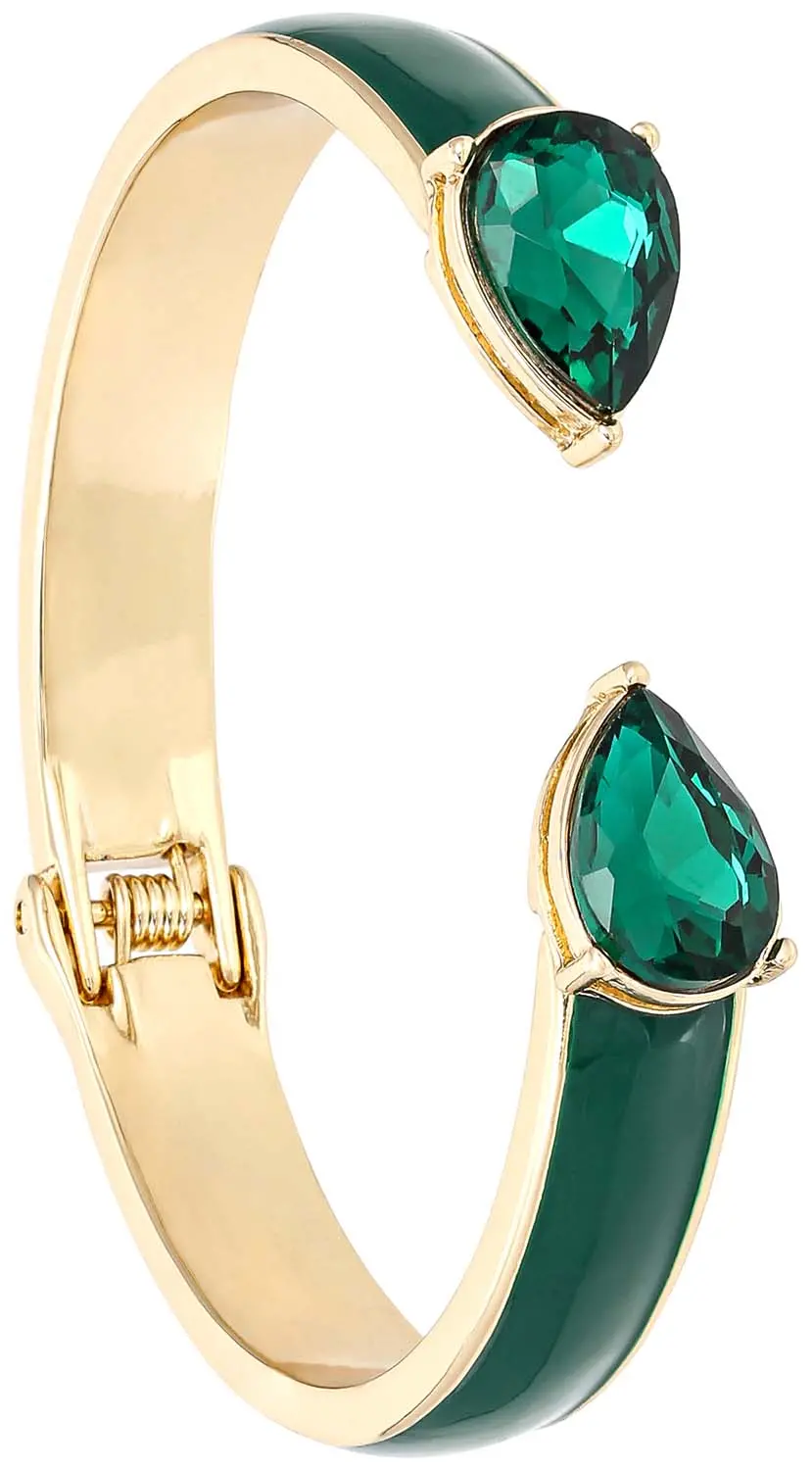 Armband breed - Emerald Drops