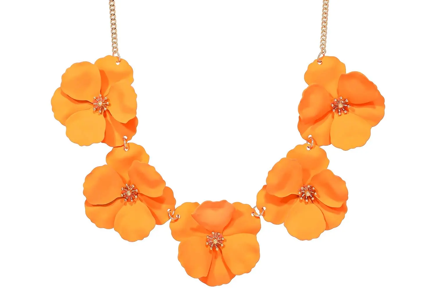 Collier - Orange Flowers