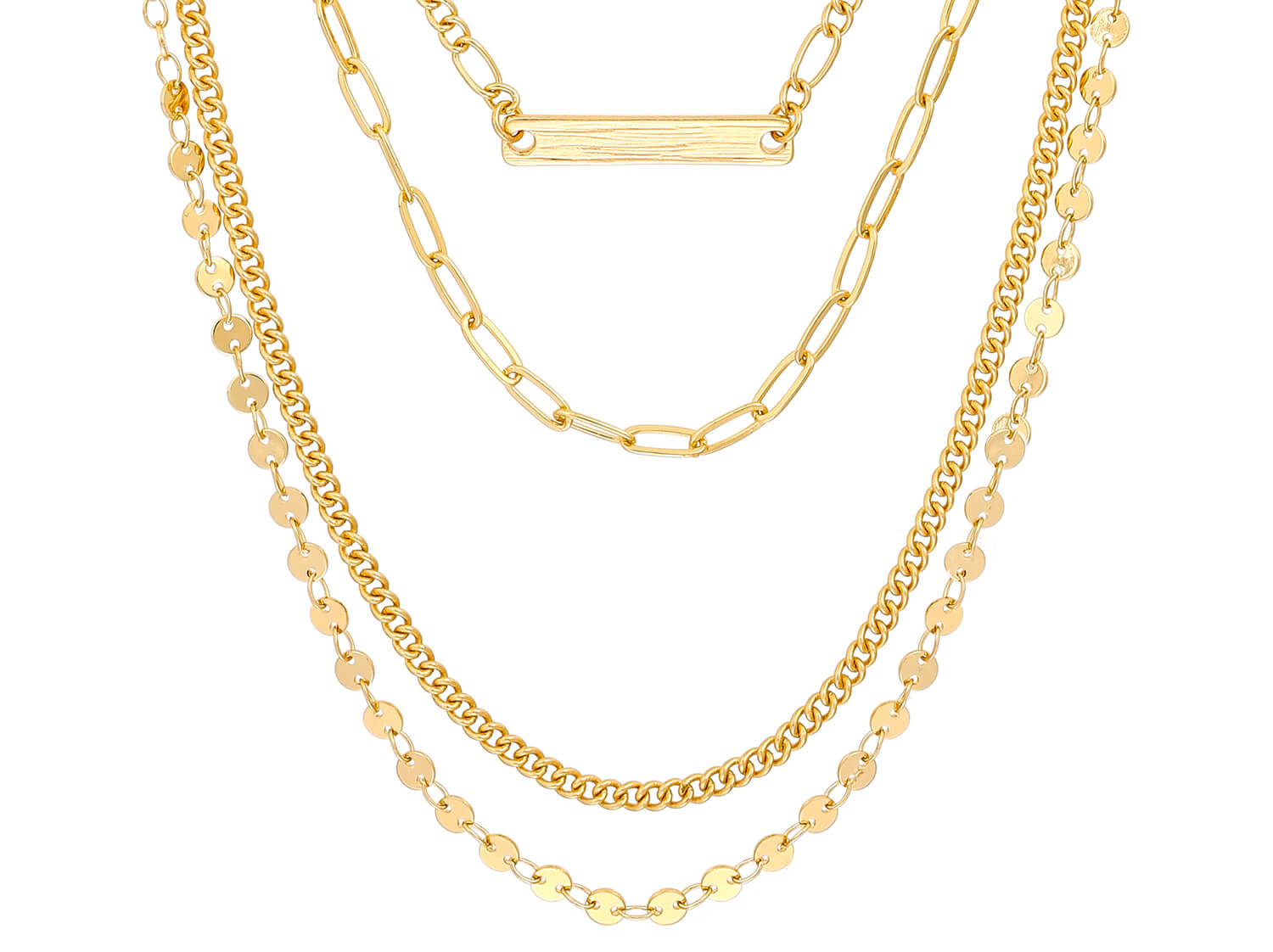 Layering ketting - Various Gold