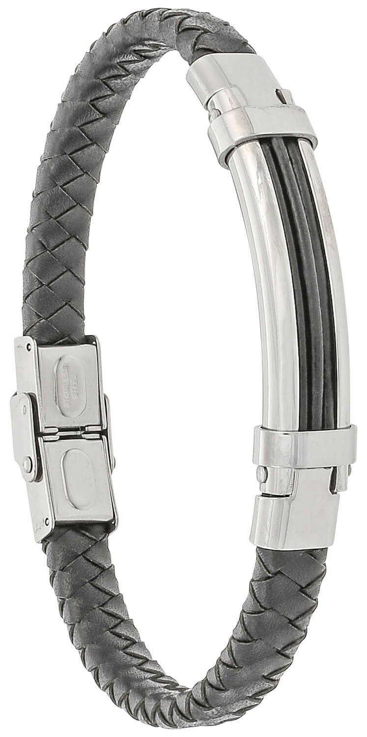 Heren armband - Steel Leather