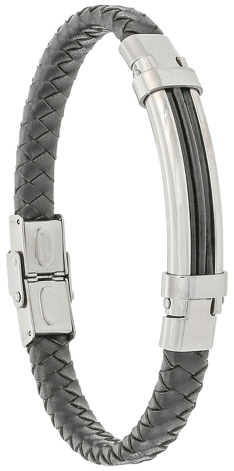 verontschuldiging replica Startpunt Heren armband - Steel Leather online bij BIJOU BRIGITTE