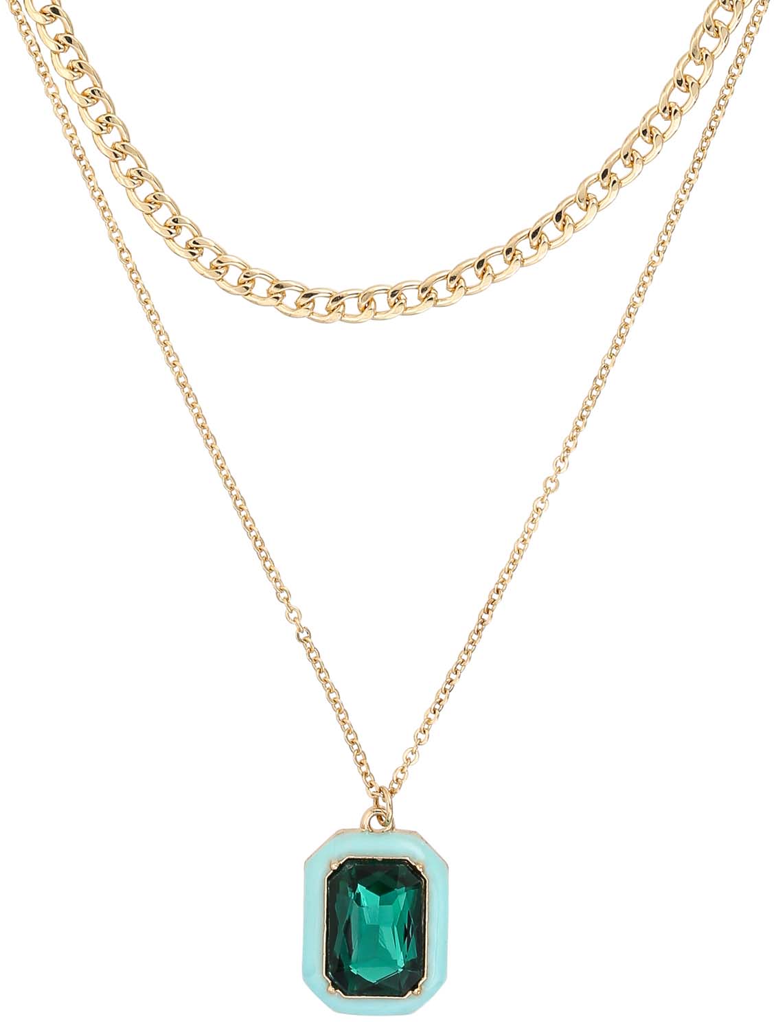 Layering Kette - Green Shine