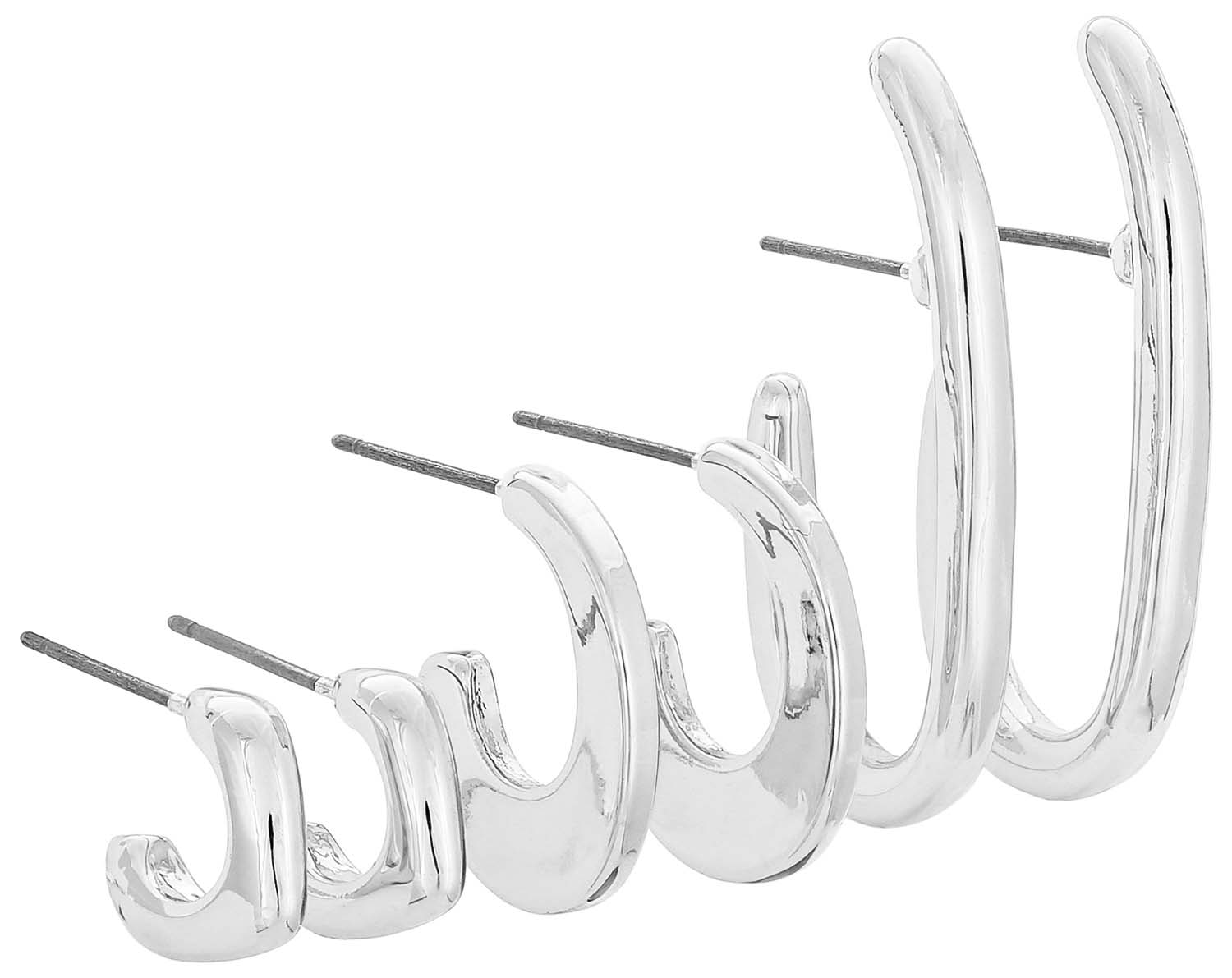 Set creoli - Elegant Silver