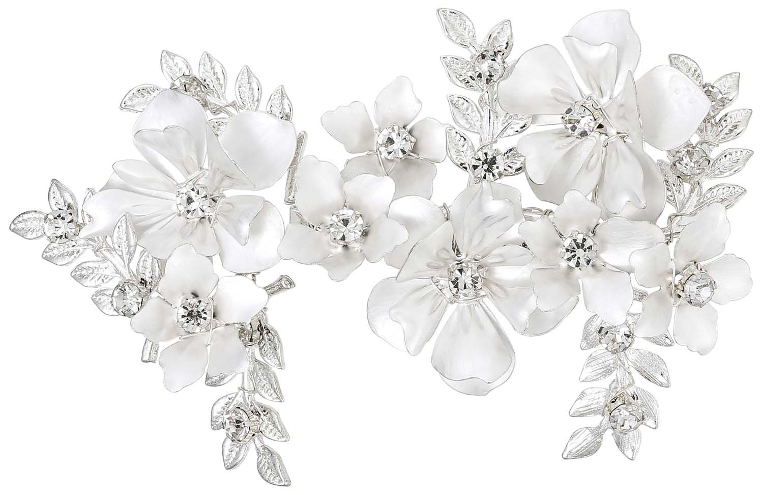Barrette - White Flowers