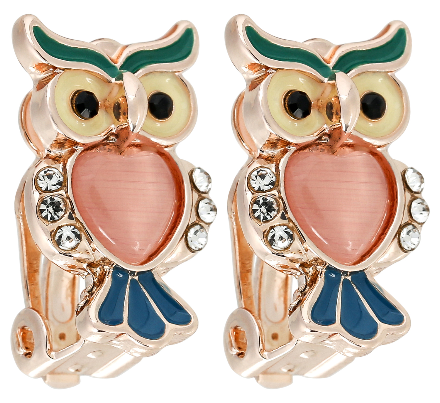 Boucles d'oreilles clips fille - Suspicious Owl