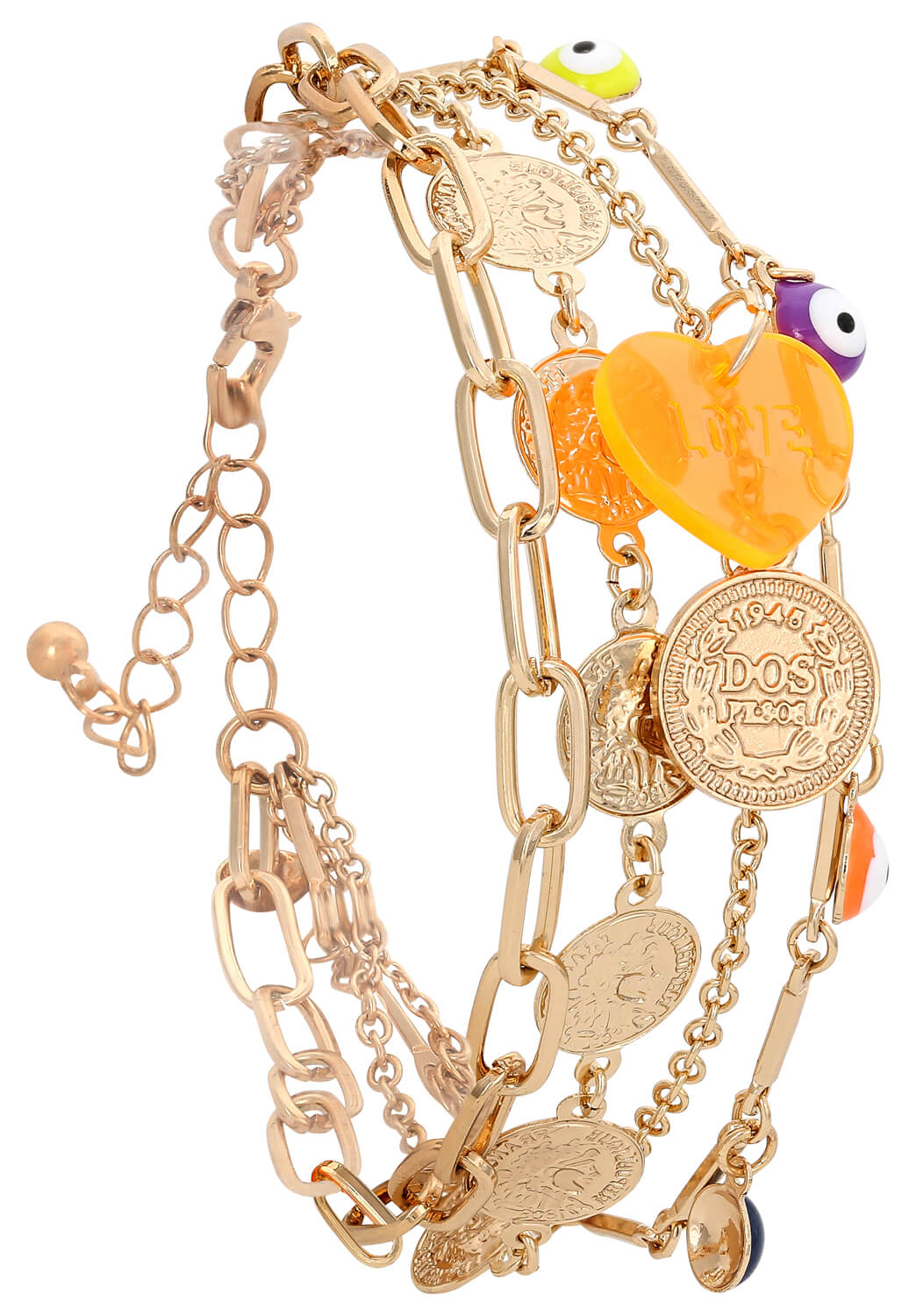 Braccialetto con pendenti - Love Braccialetto con pendenti - Love