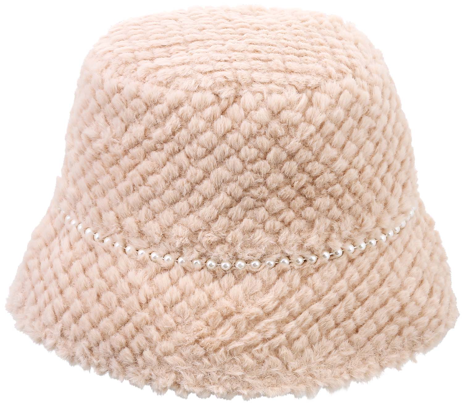 Bucket Hat - Cream Pearls