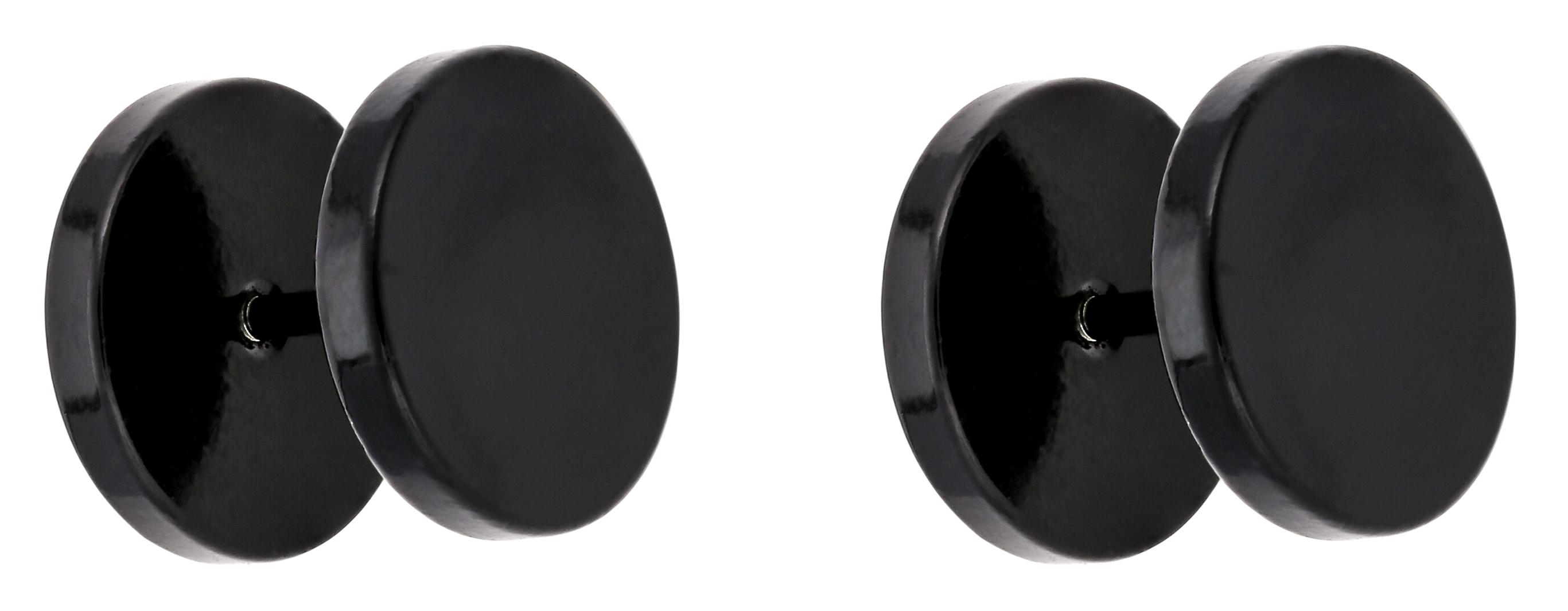 Stud Earrings - Front Black