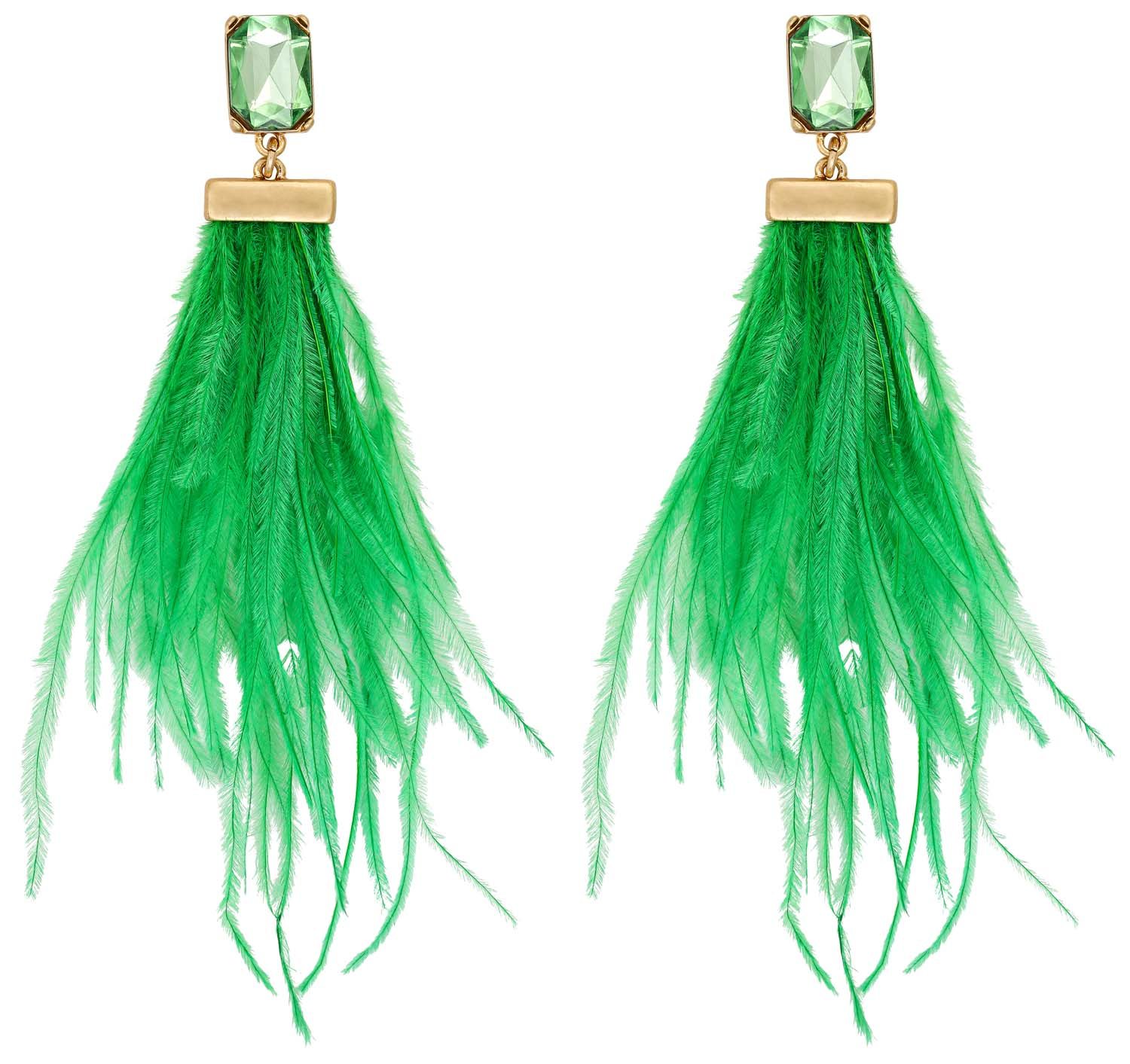 Pendientes - Green Feather