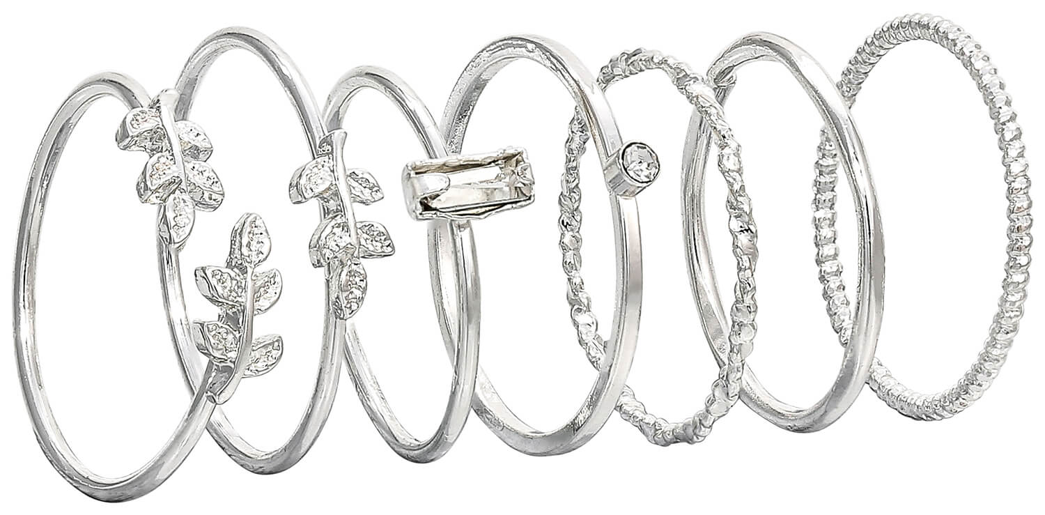Set di anelli - Silver Glamour