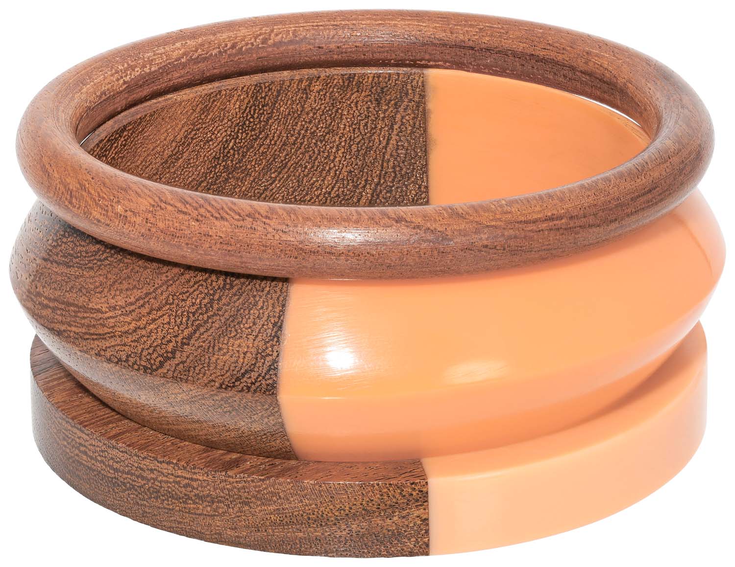 Brede armbanden set - Brown Wood Brede armbanden set - Brown Wood