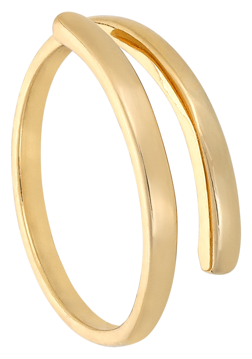 Ring, offene Form, goldfarben, glatt, schlicht