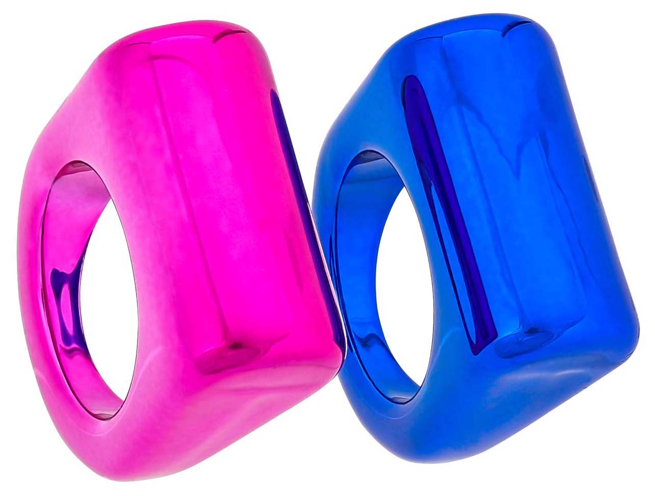 Fingertrainer, Kunststoff, Pink, Blau, Quadratische Form