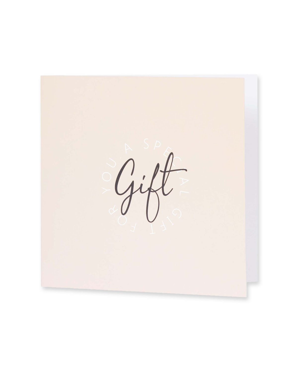 Geschenkkarte, quadratische Karte, Beige Karte, Minimales Design, Grußkarte