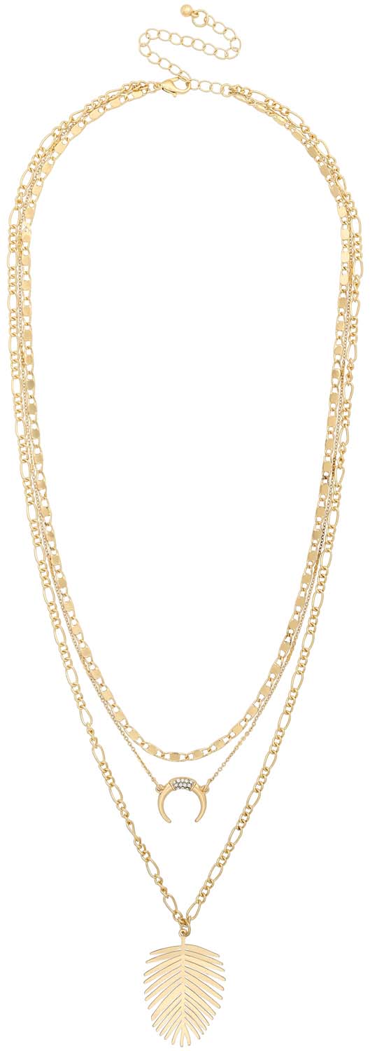 Collier multi-rangs - Golden Leaf