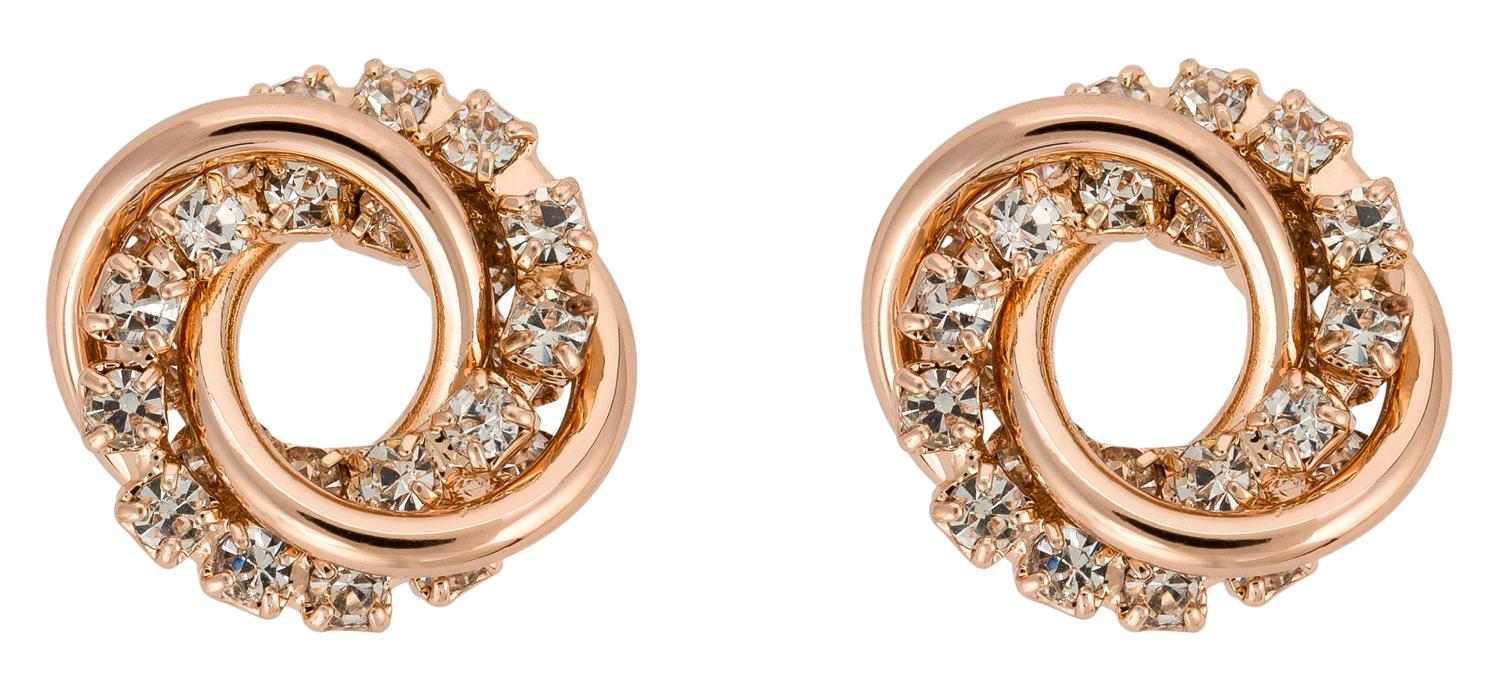 Stud Earrings - Twisted Roségold Glam