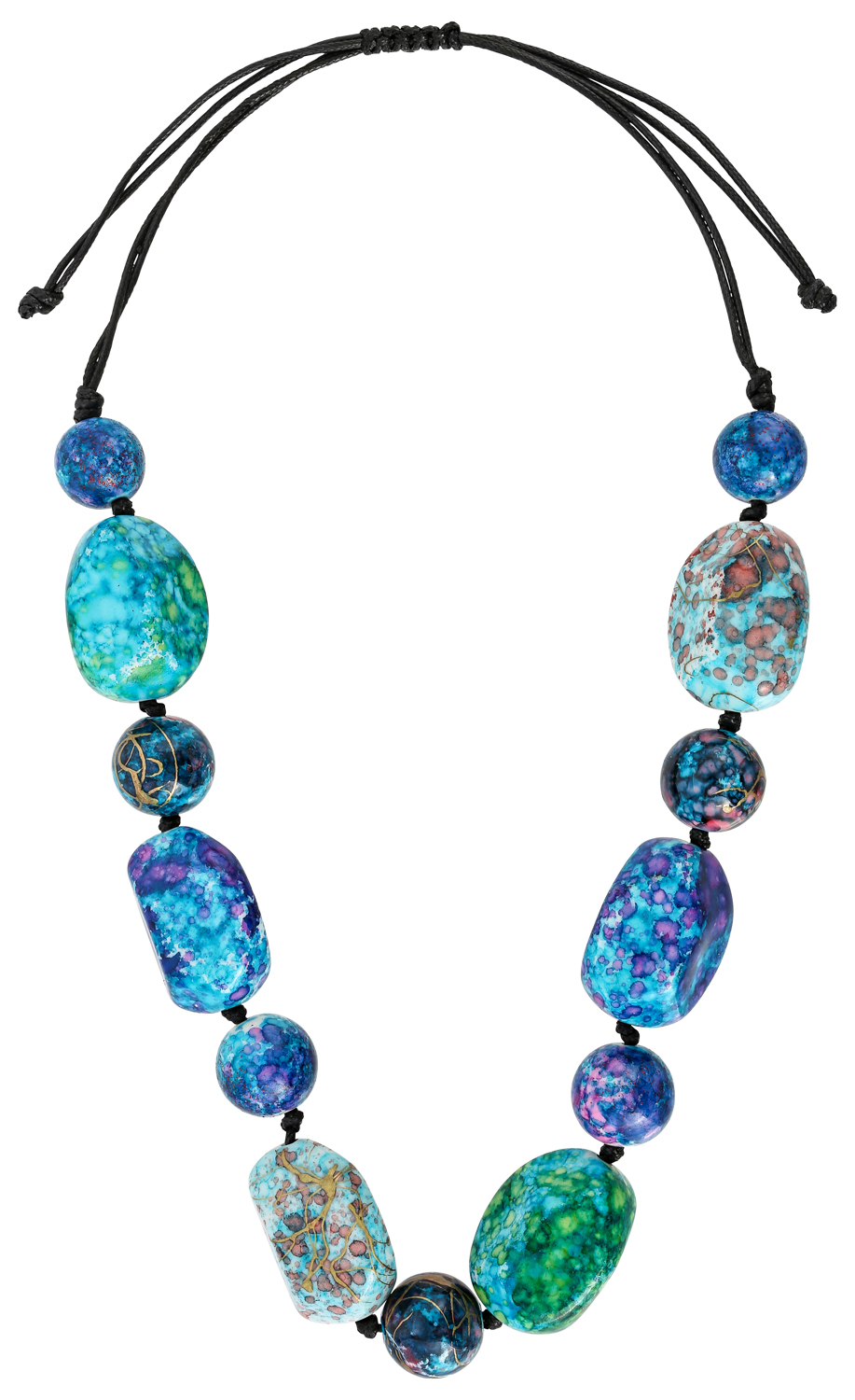 Ketting - Ocean Stones Zubehor, Schmuck, Halskette, Edelstein, Türkis