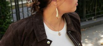 Zubehor, Ohrring, Jacke, Person, Frau