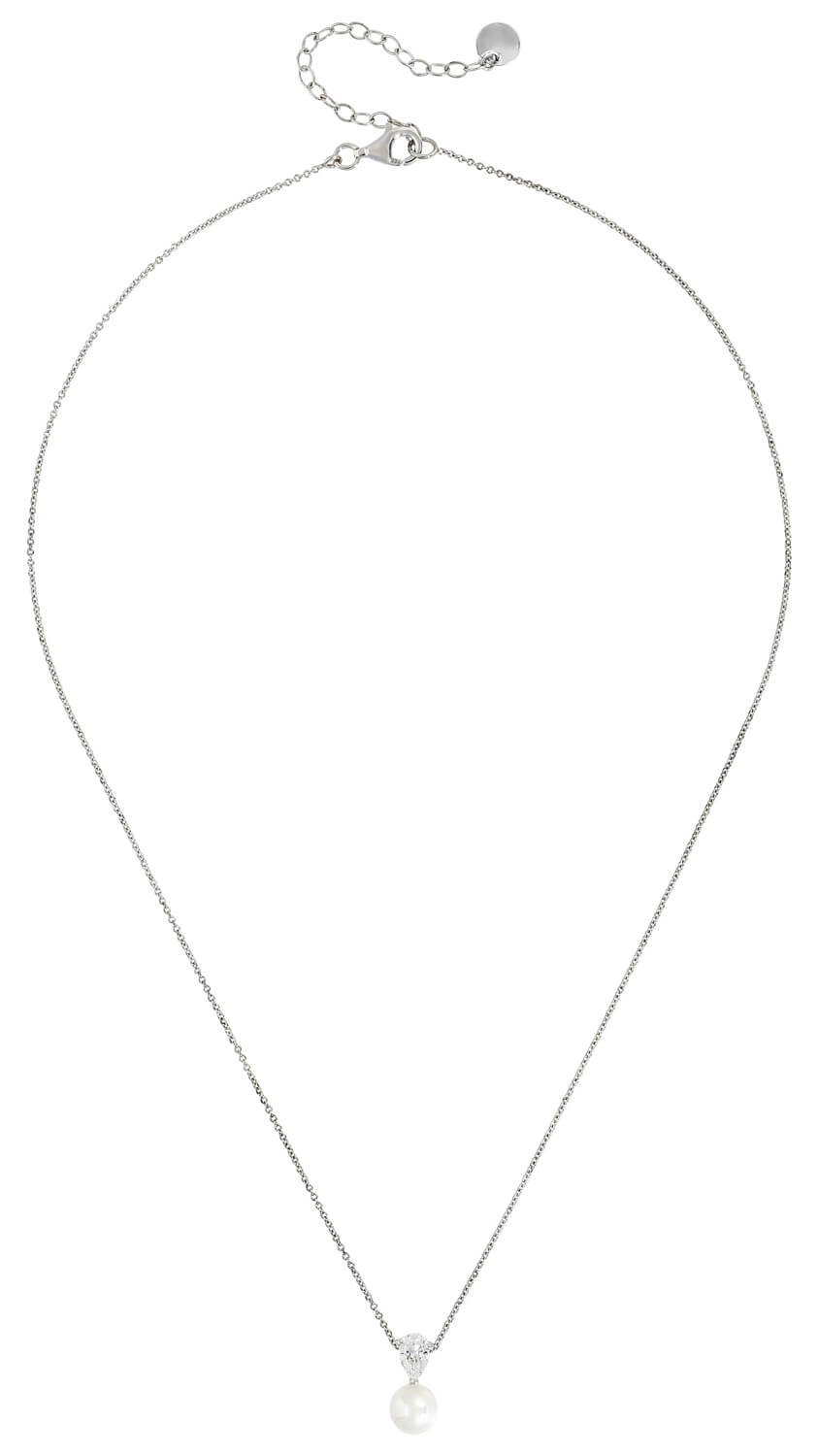 Parure RIZILIA Con Collana E Orecchini | CZ Taglio Rotondo Colore Granato, Placcato Oro Giallo, 19.7"