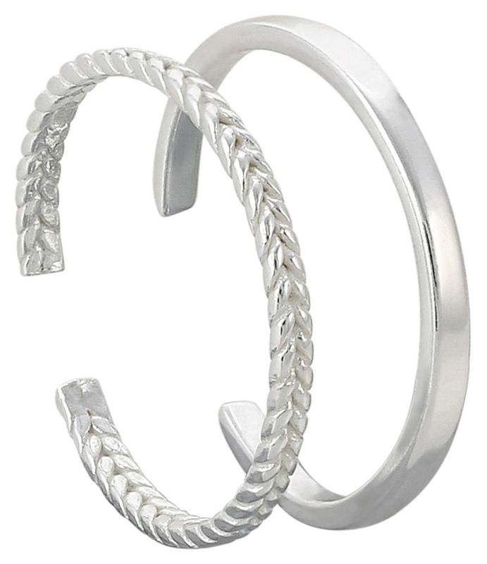 Monkimau Zehenring Chevron Zehenring 925 Silber, Chevron Zehenring 925