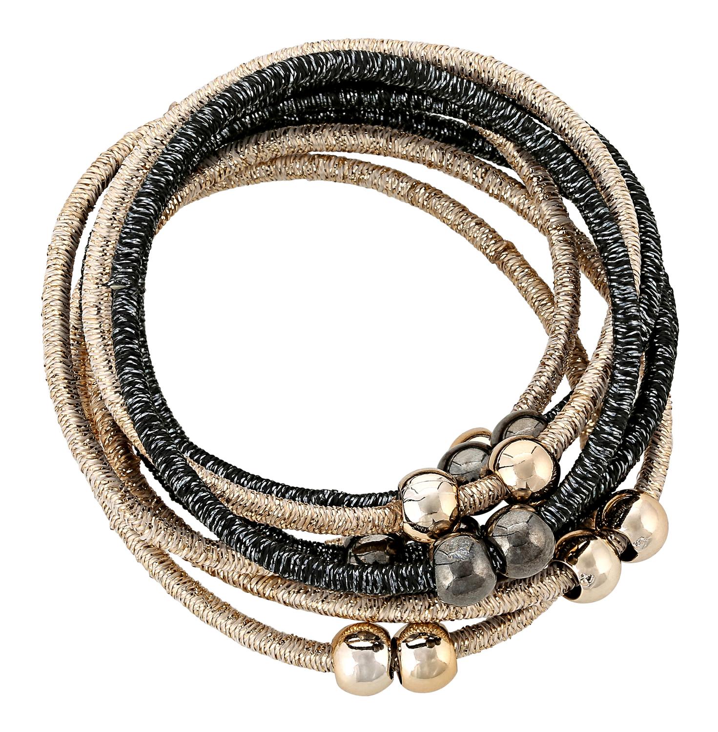 Haargummis Mit Strasssteinen – 2 Stück, Silber & Gold, Elastisch